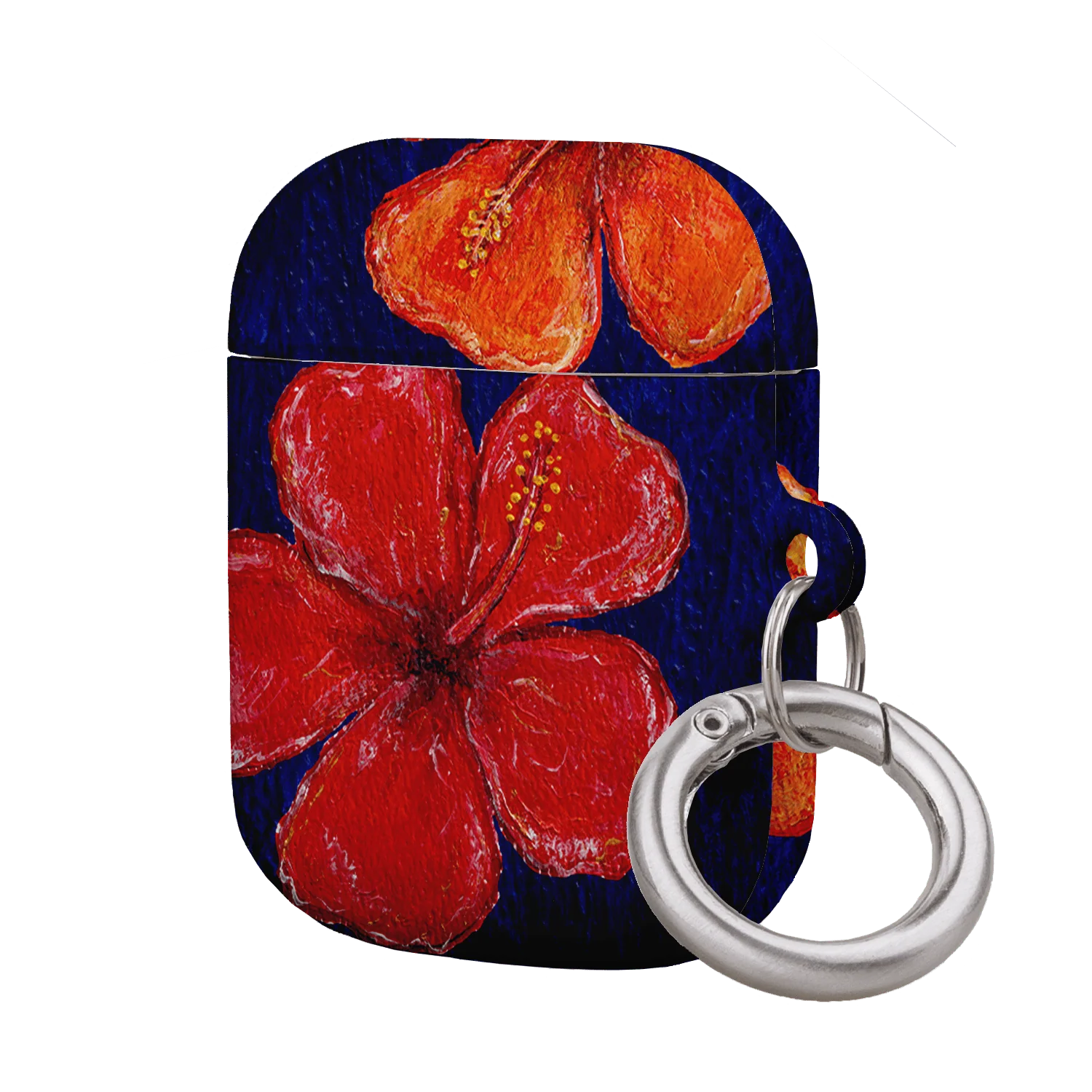Hibiscus Flower Deep Blue AirPods Case - Image 9