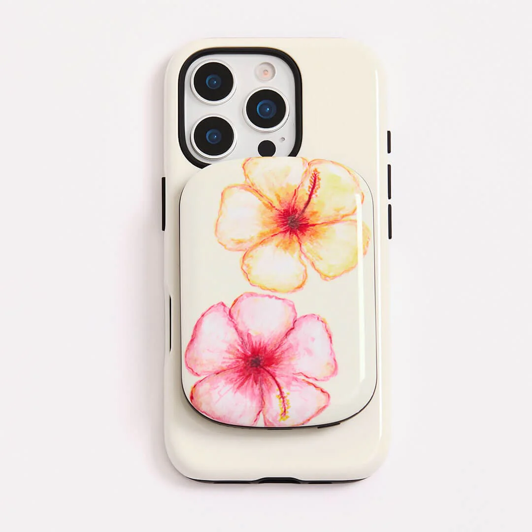 Hibiscus Flower Yellow ChargePod MagSafe Power Bank - Image 2
