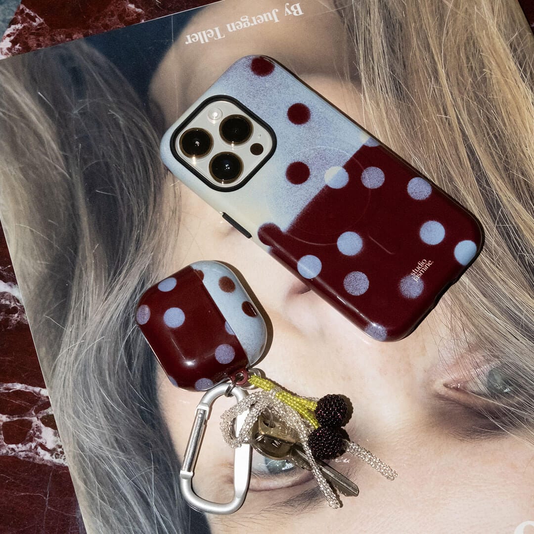 Plum Polka Dot AirPods Pro Case - Image 2