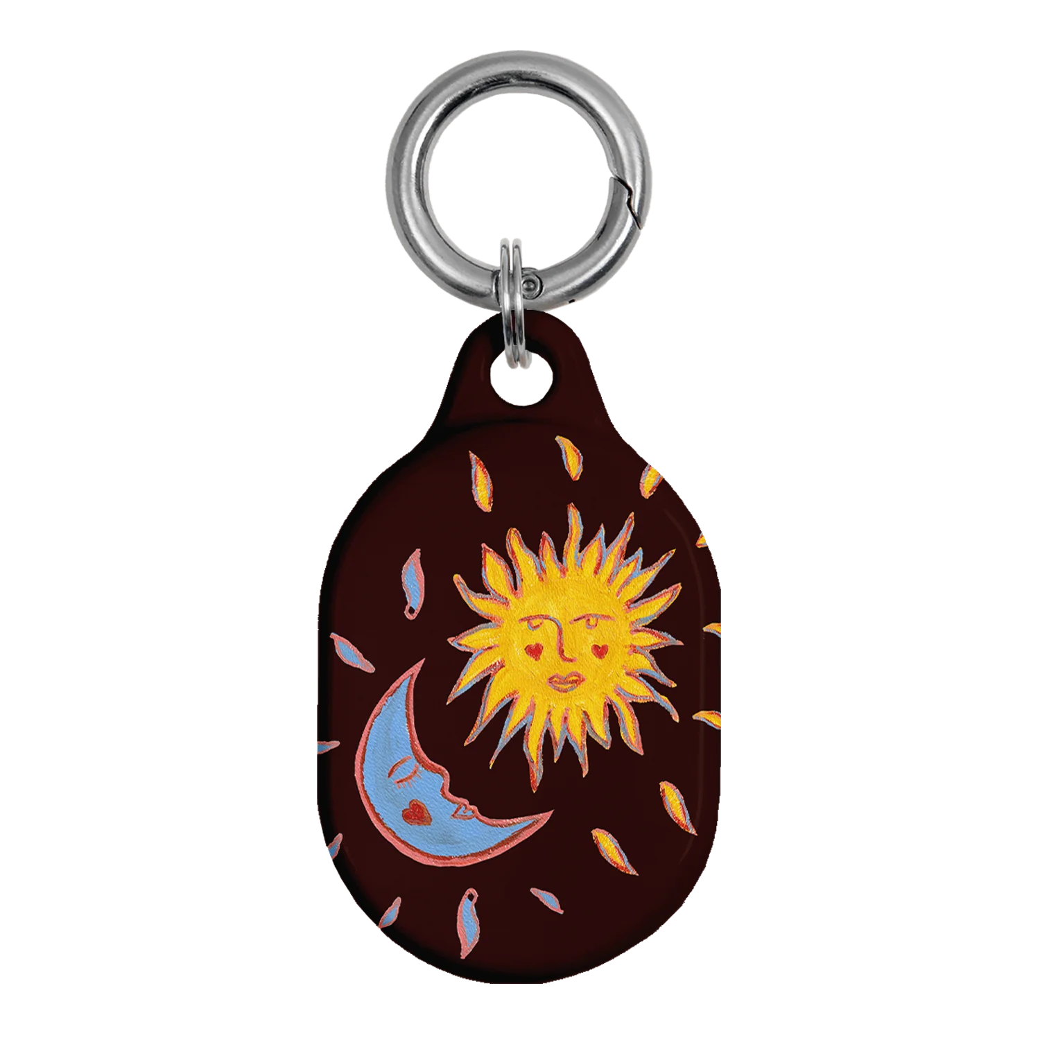 Sun & Moon Plum AirTag Case